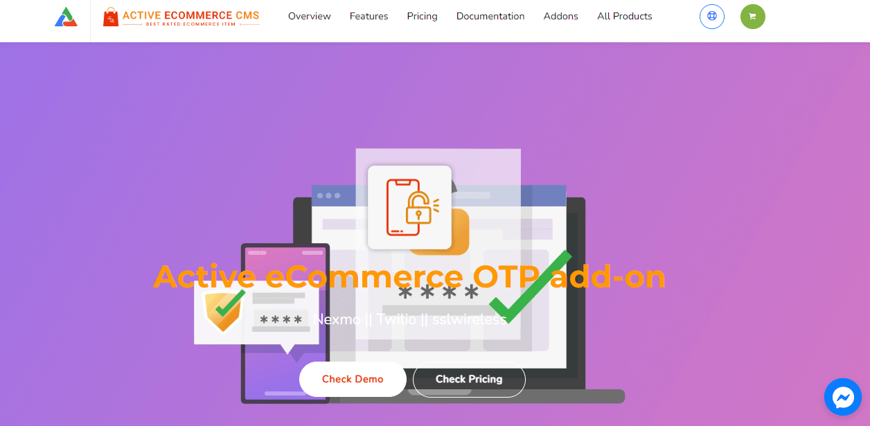 active ecommerce otp add on