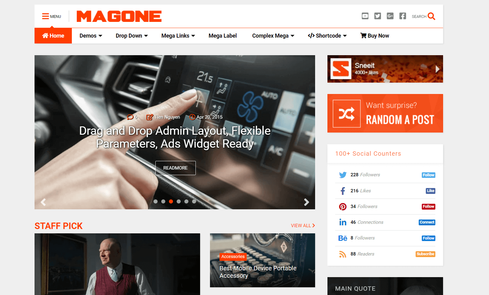 magone responsive news magazine template