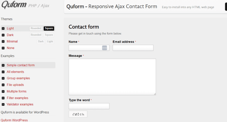 Quform Responsive Ajax Contact Form Free Download